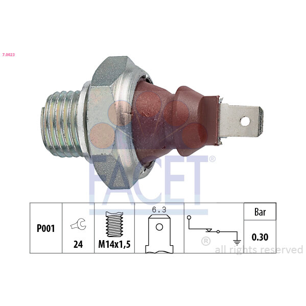 Capteur De Pression D'huile Moteur Facet 7.0023
