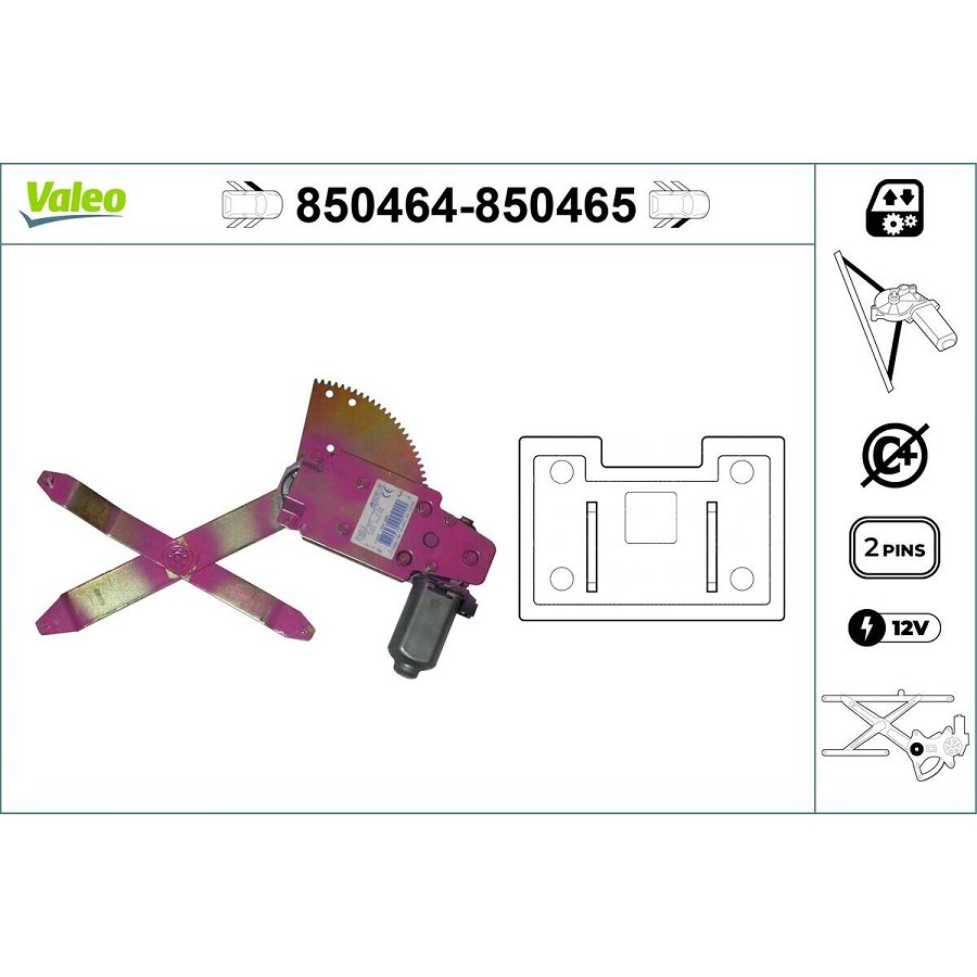 Mécanisme De Lève-vitre Valeo 850465