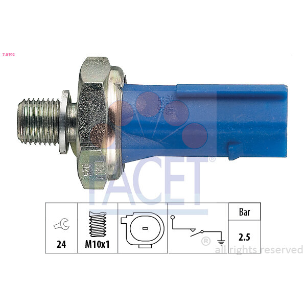 Capteur De Pression D'huile Moteur Facet 7.0192