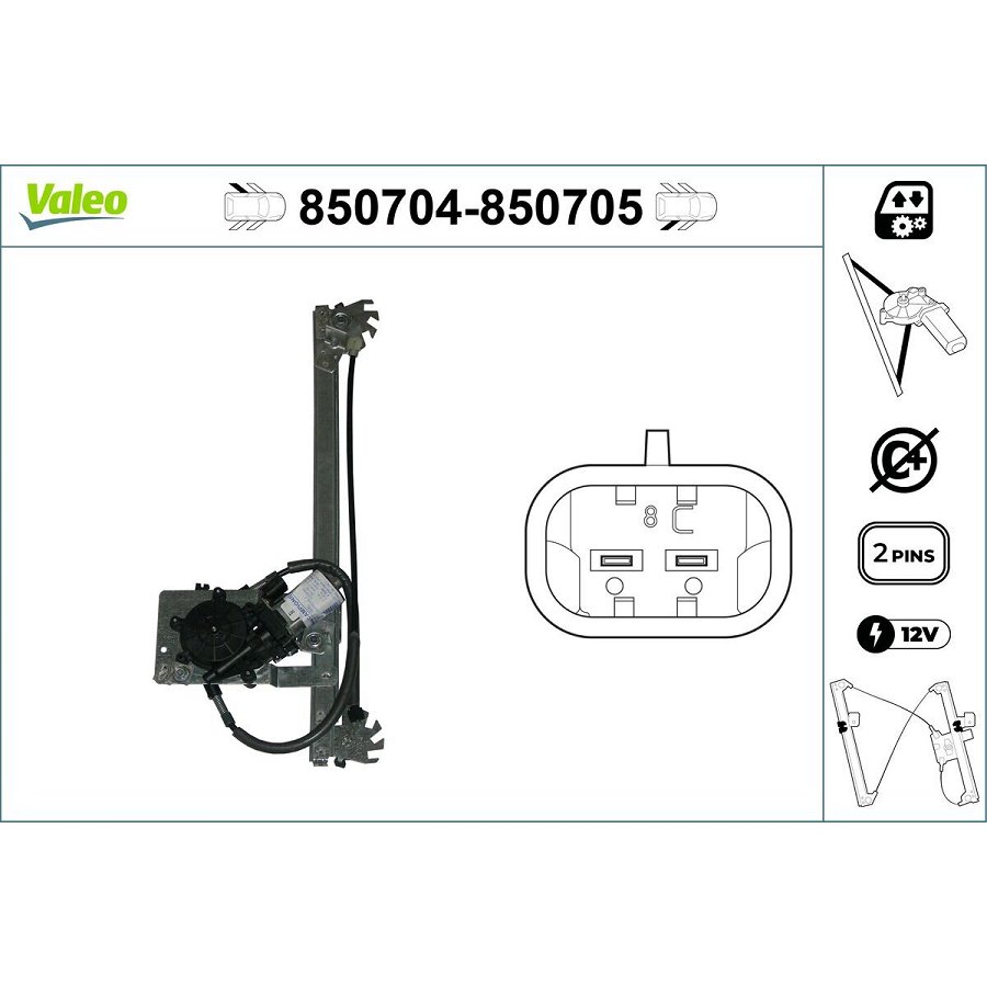 Mécanisme De Lève-vitre Valeo 850704