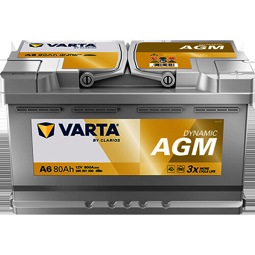 Batterie Varta A6 Start & Stop Silver Agm 80 Ah - 800 A