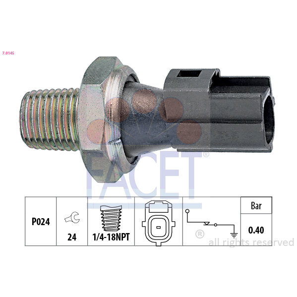 Capteur De Pression D'huile Moteur Facet 7.0145