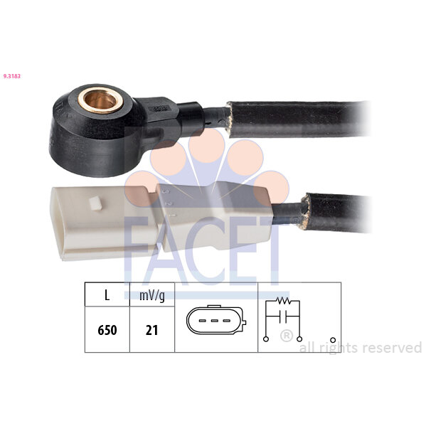 Capteur De Cliquetis/cognement Facet 9.3183