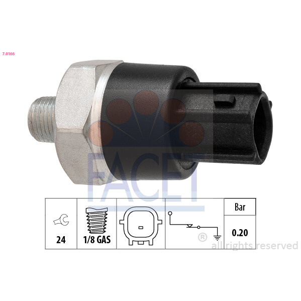 Capteur De Pression D'huile Moteur Facet 7.0166