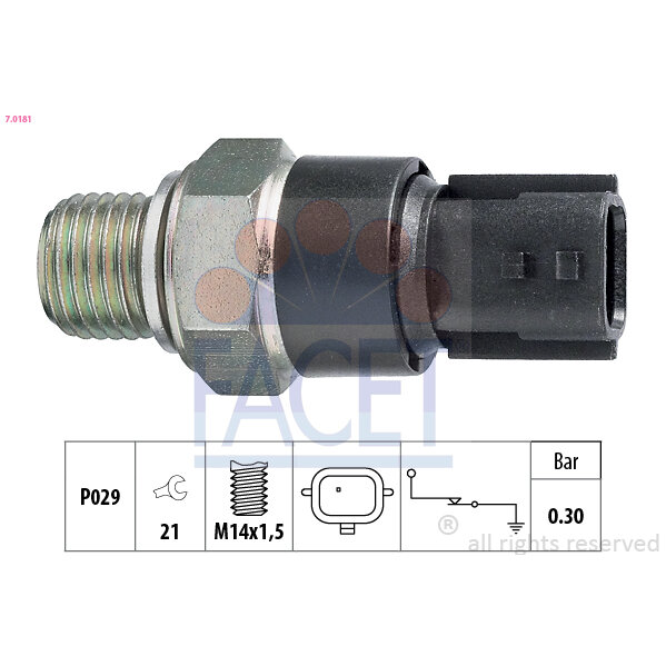 Capteur De Pression D'huile Moteur Facet 7.0181