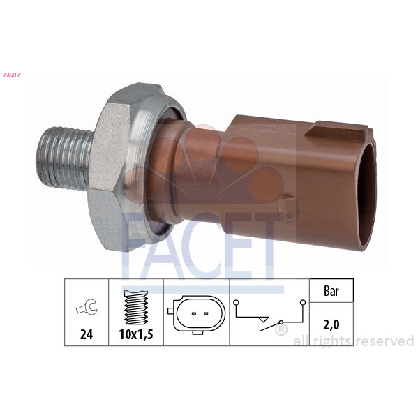 Capteur De Pression D'huile Moteur Facet 7.0217