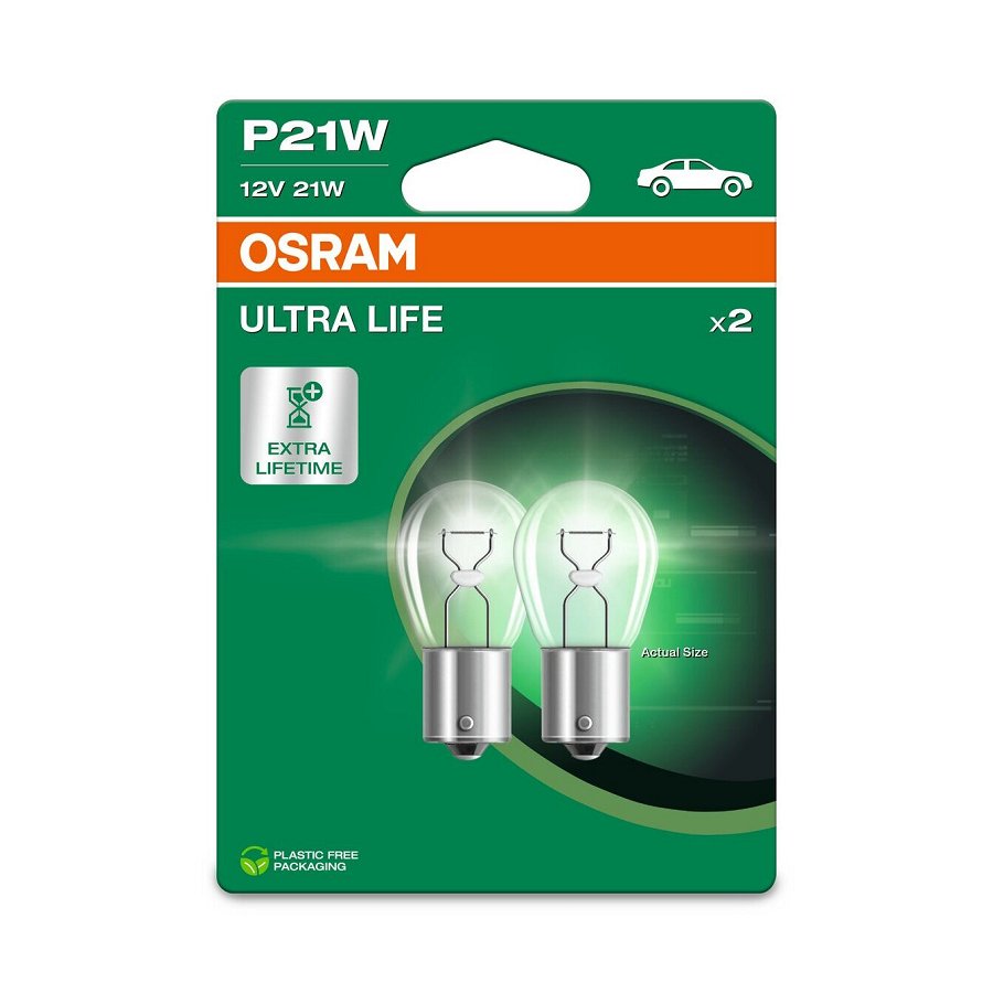 2 Ampoules P21w Osram Ultra Life