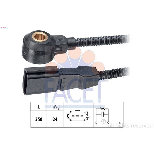 Capteur De Cliquetis/cognement Facet 9.3182