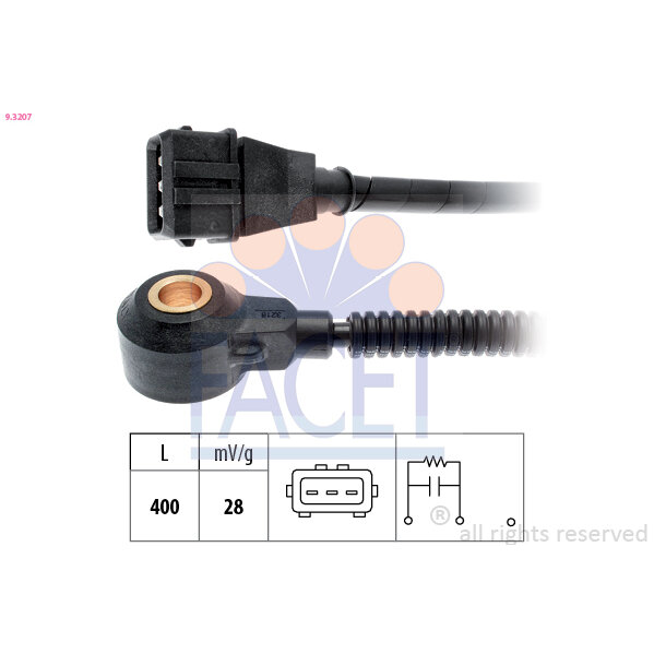 Capteur De Cliquetis/cognement Facet 9.3207