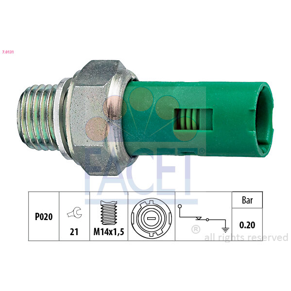 Capteur De Pression D'huile Moteur Facet 7.0131