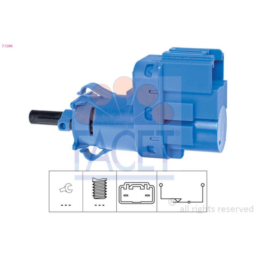 Contact Feux Stop Facet 7.1197 - Pour Peugeot 206, 307, Citroën C3, Xsara Picasso Et Autres