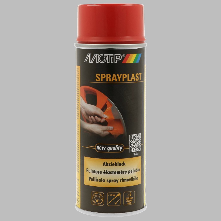 Bombe De Peinture Pelable Rouge Pour Jantes Motip Sprayplast 400 Ml 433504