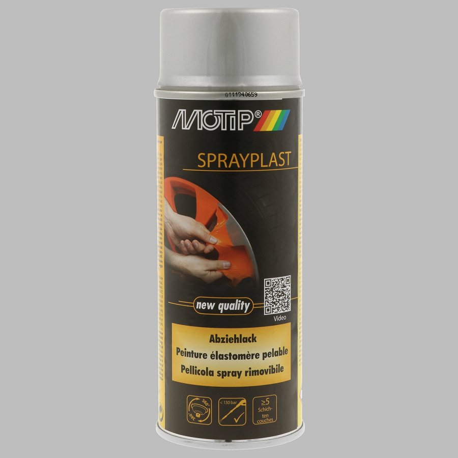 Bombe De Peinture Pelable Pour Jantes Argent Motip Sprayplast 400 Ml 433481