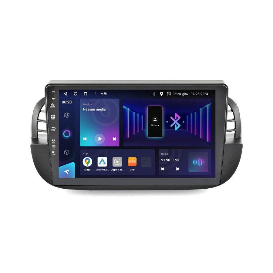 Autoradio Customfit 9,0" Fiat 500 Cp Aa Dab+ Qled 8c Hdmi - Phonocar