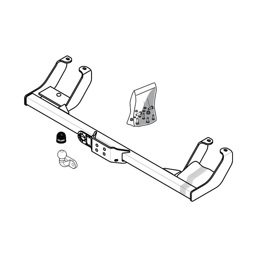 BRINK Attelage ''boule'' D&eacute;montable Avec Outils  400300