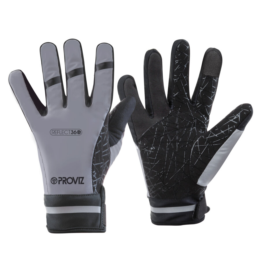 Gants Vélo Réflechissant Proviz Gris Taille M