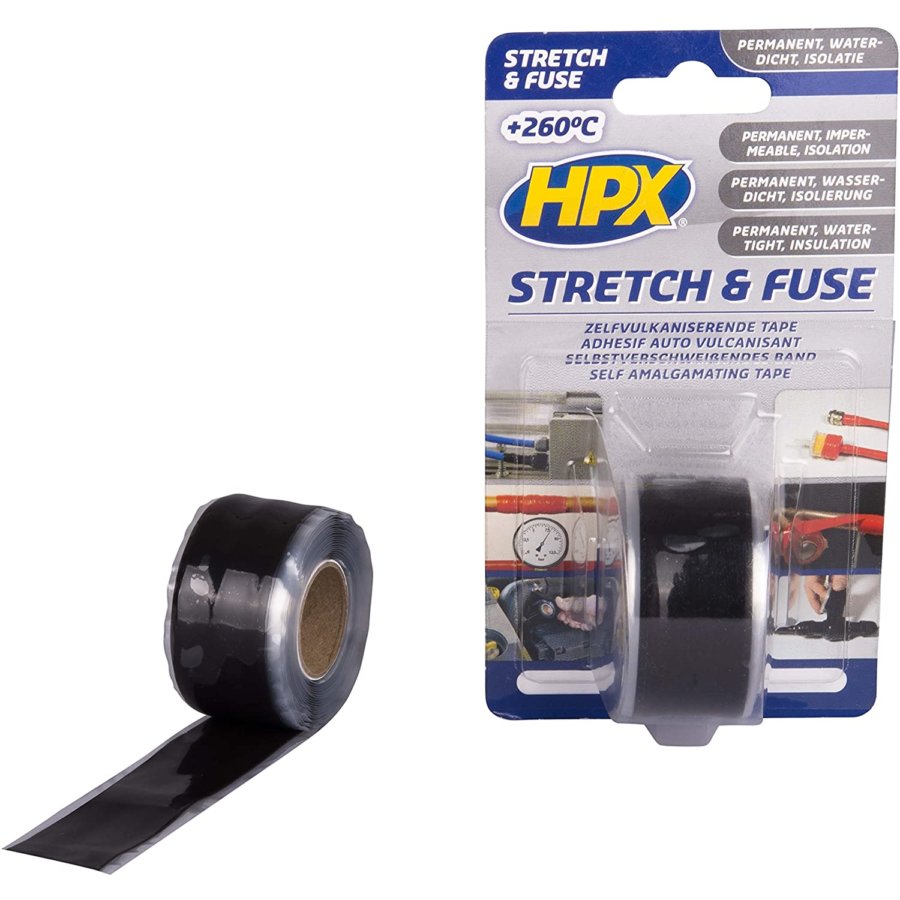 Ruban de vulcanisation extensible et fusible HPX SZ2503 noir 25 mm x 3 m