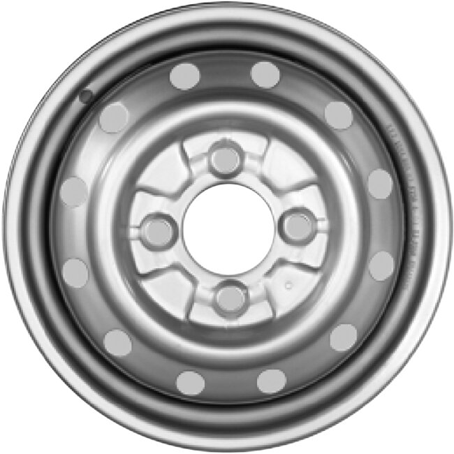 Jante Tôle 14 Pouces - 4 Trous - 5x14 4x100 Et38 Al56