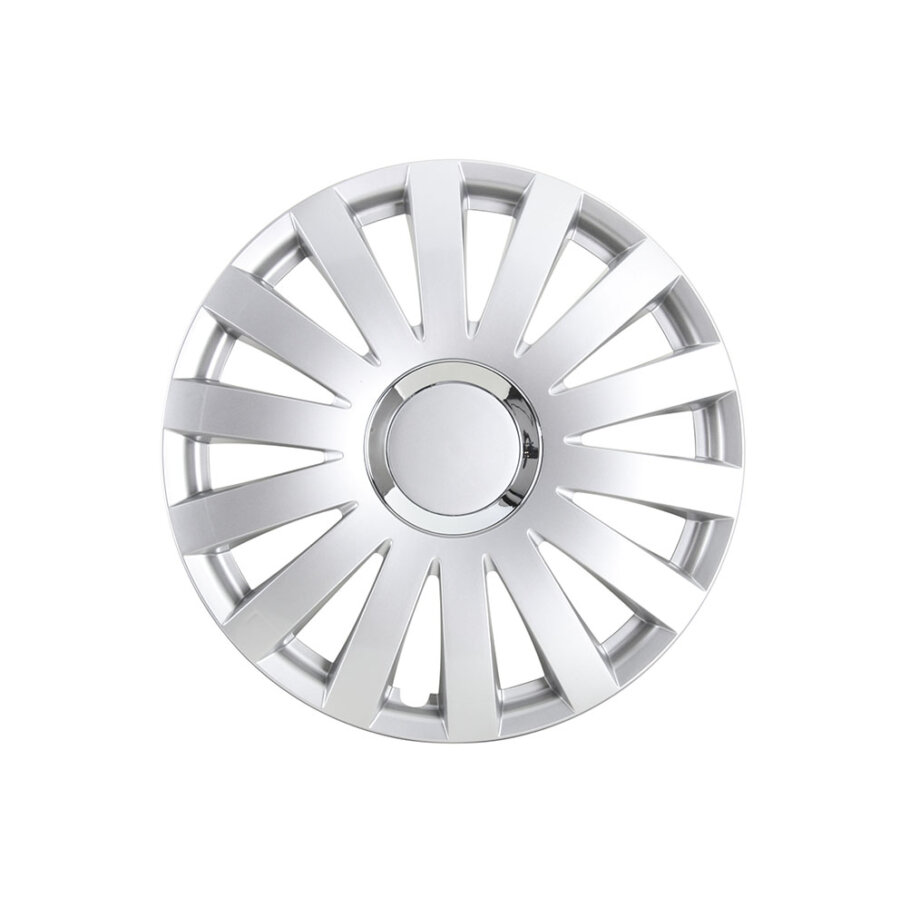 4 Enjoliveurs Gris Chromé Norauto Ring 14 Pouces