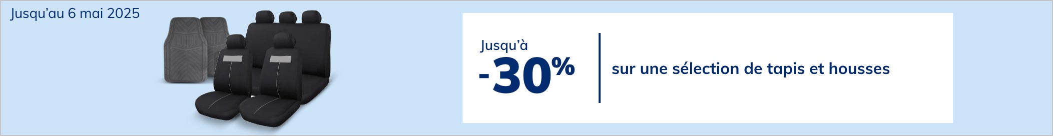 30% sur une sélection de  tapis et housses